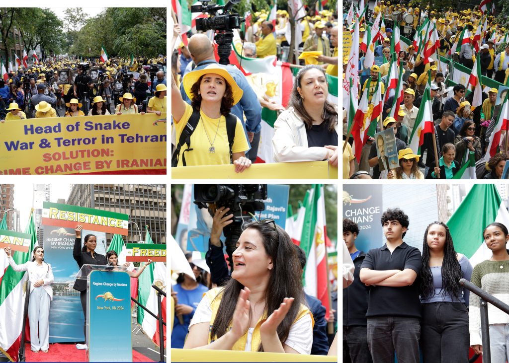 Thousands of Iranian-Americans in NYC protest the Iranian regime president at the UN
