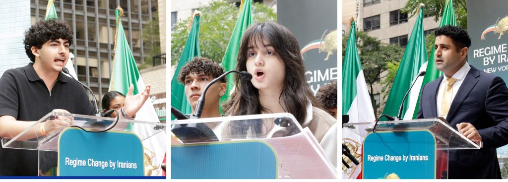 The Iranian-Americans youth gathering in NYC to protest the Iranian regime president at the UN