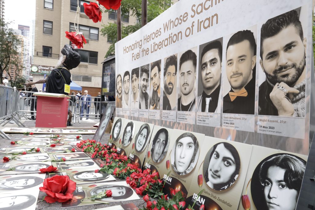 Thousands of Iranian-Americans in NYC protest Tehran's envoy Pezeshkian