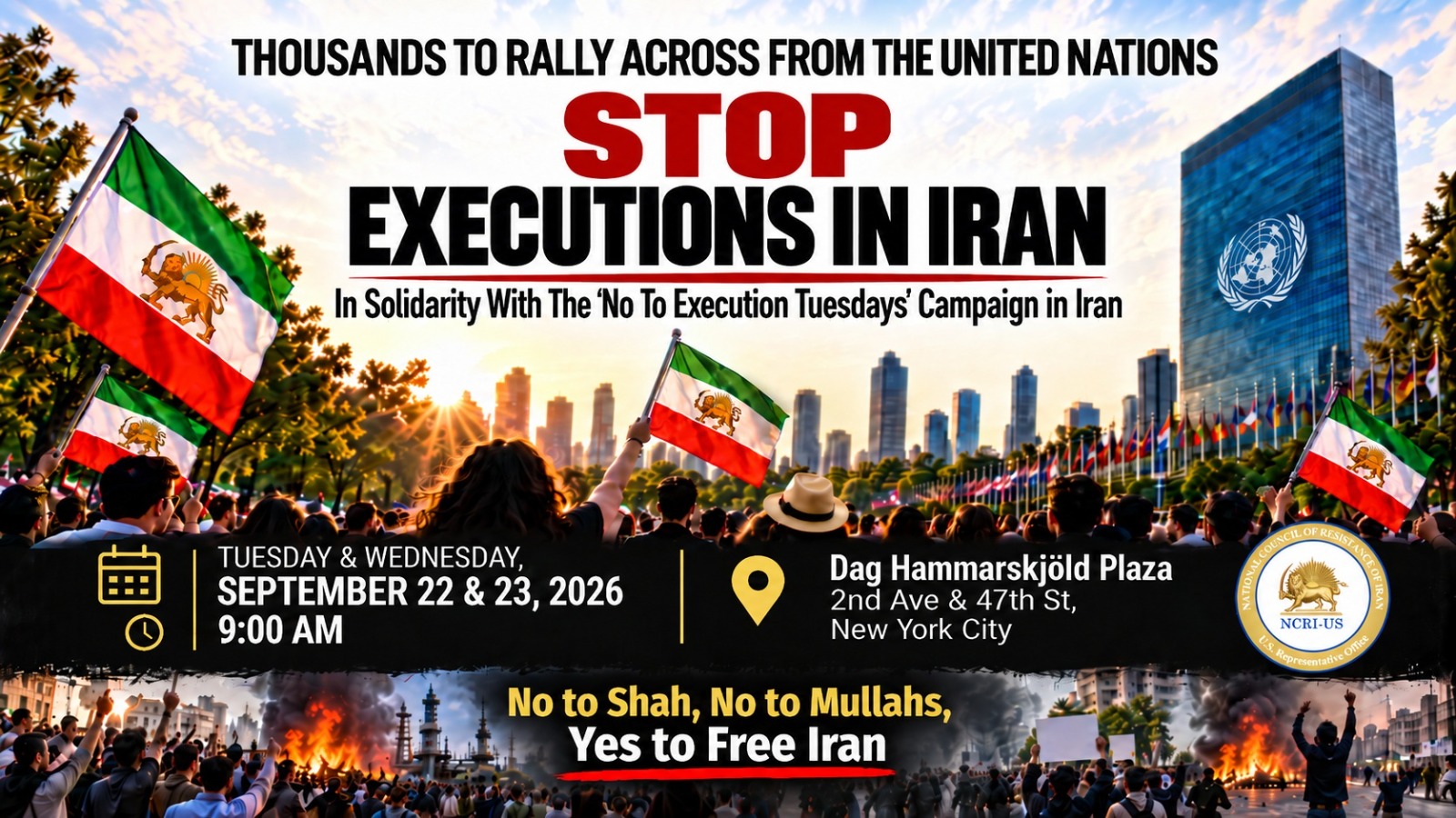 Protest Against Executions in Iran at the United Nations