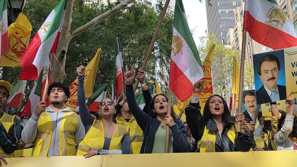 Several thousands of the NCRI supporters rally in NYC