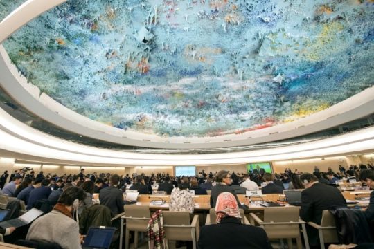 Protests as Sanctioned Iran Minister Addresses UN Rights Meet