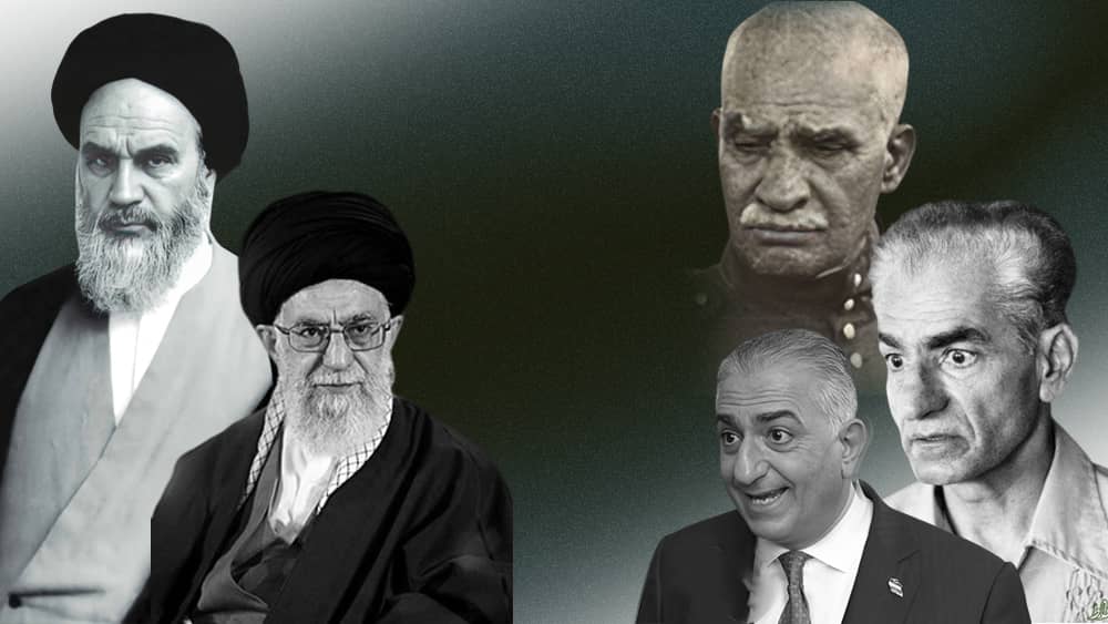 Iran dictatorships under Khomeini and Reza Shah and their heirs