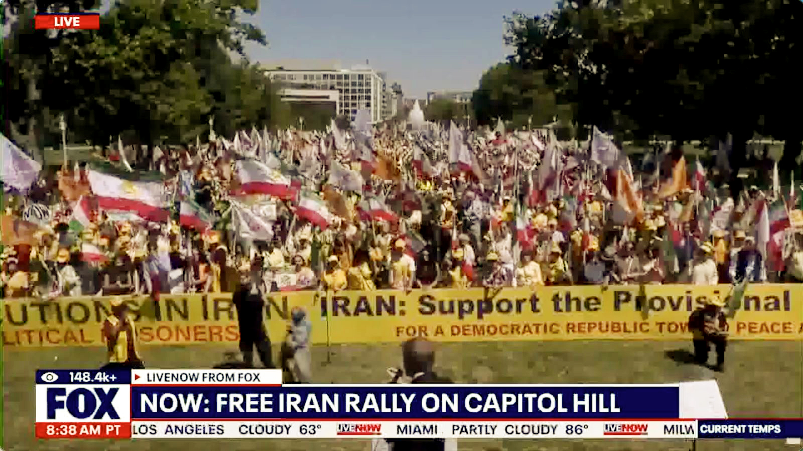 Iranian-Americans rally in Washington, D.C., for a Free Iran and condemn recent executions. (Photo/Report: Fox News)