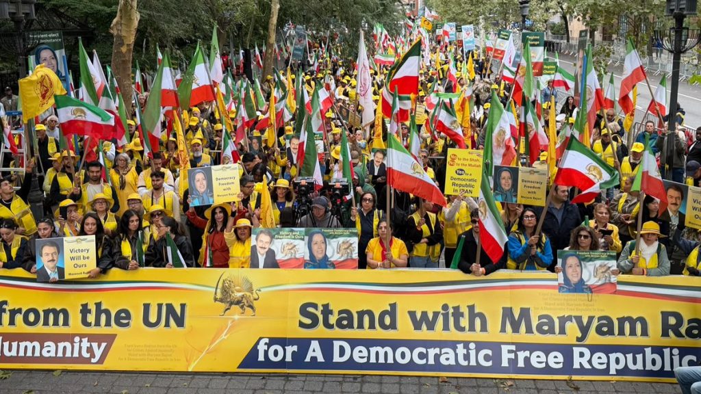 Thousands Rally Outside UN to Denounce Iran Regime’s Presence, Support Democratic Change