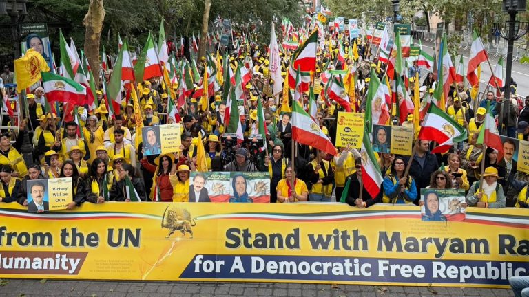 Thousands Rally Outside UN to Denounce Iran Regime’s Presence, Support Democratic Change